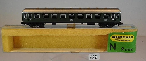 Minitrix Spur N 1/160 Nr. 3011 Personenwagen Büm 4-achsig der DB E-OVP #628