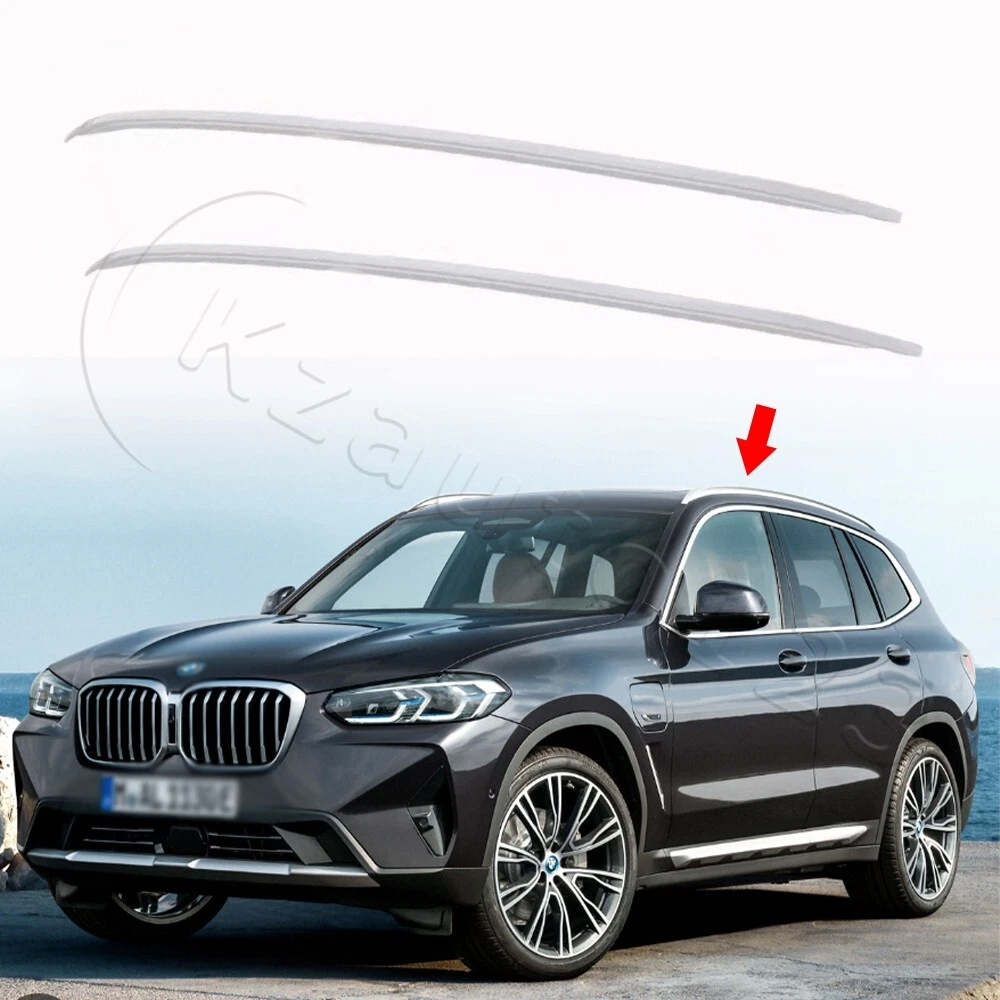 Roof Rack Rails Crossbar Fits for BMW X3 2014 2023 Silver without screw