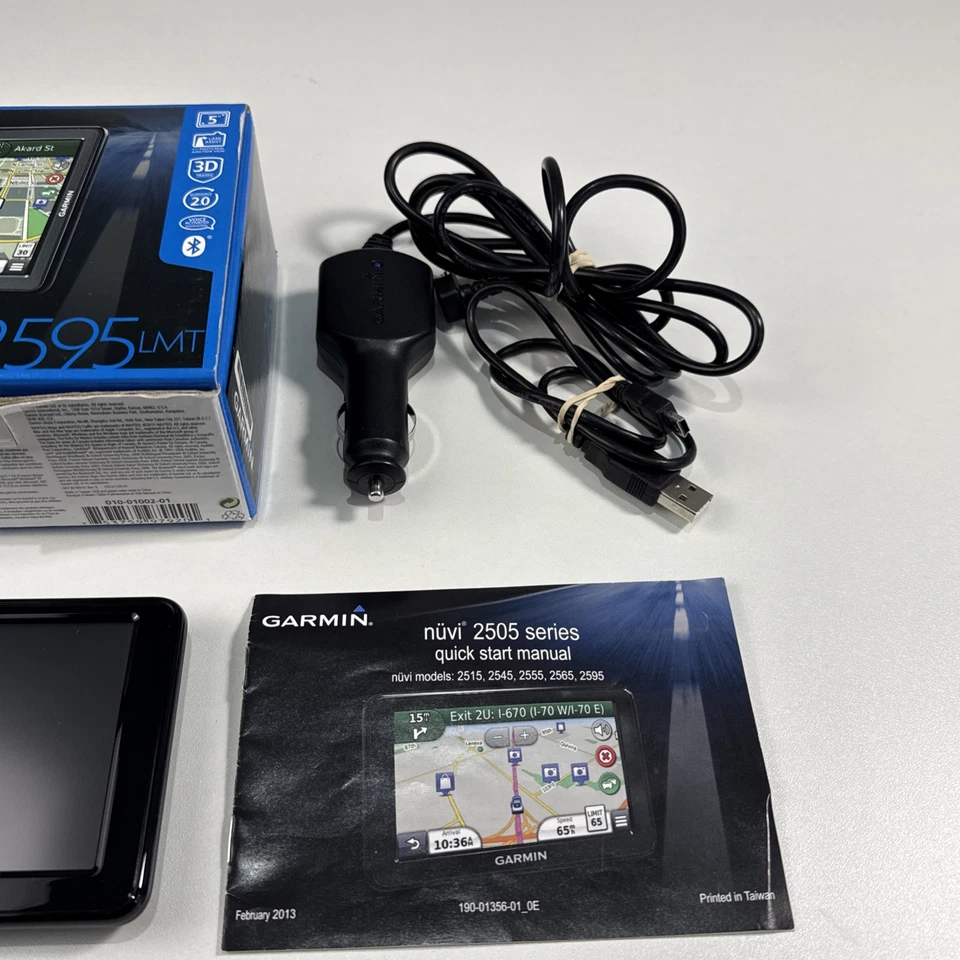 GARMIN nuvi 2595 LMT 5" Screen GPS w/ Maps 3D Traffic Bluetooth In Box - Image 3 of 4