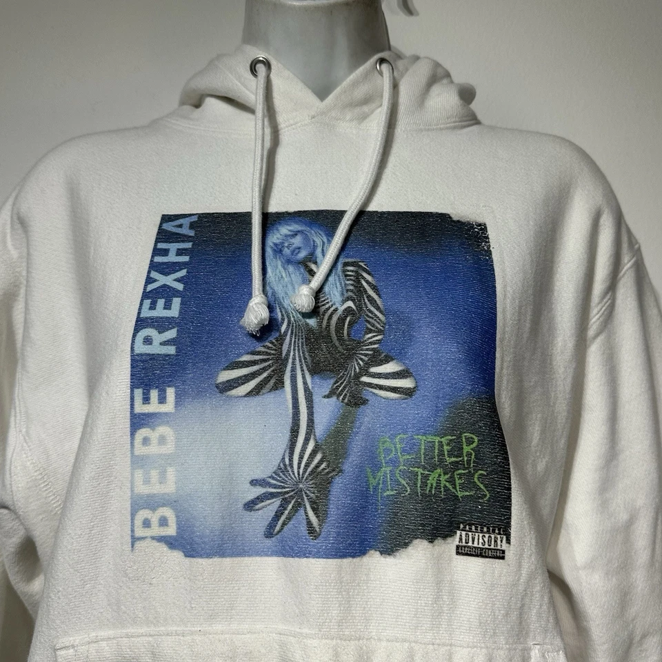 Bebe Rexha Better Mistakes Concert Song List sweatshirt Hoodie Size M - Image 2 of 4