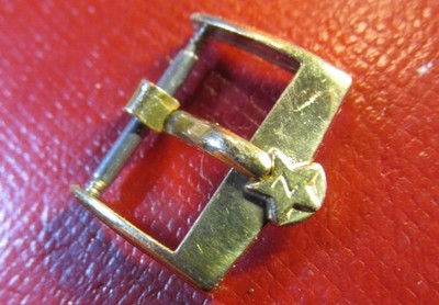 ZENITH - SELTENE VINTAGE '40/50 STERNSCHNALLE 16mm INNEN - GELBGOLD FARBE - SWISS