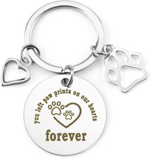 Pet Memorial Keychain for Dog Cat Loss, Sympathy Gift for Pet Owners, Friends,