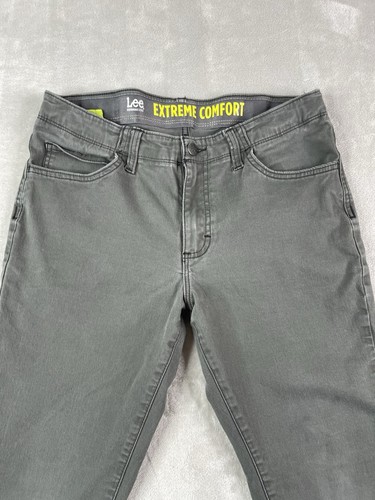 Lee Jeans Performance Series Extreme Comfort Boys 16 Husky Dark Gray Jeans - Picture 5 of 13