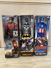 NEW! DC & Marvel Avengers LOT: The Flash, Batman & Capt. America, 12'' Figures