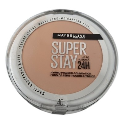 Maybelline New York 2-in-1 Puder Make-Up, Wasserfest und mattierend mit hoher De