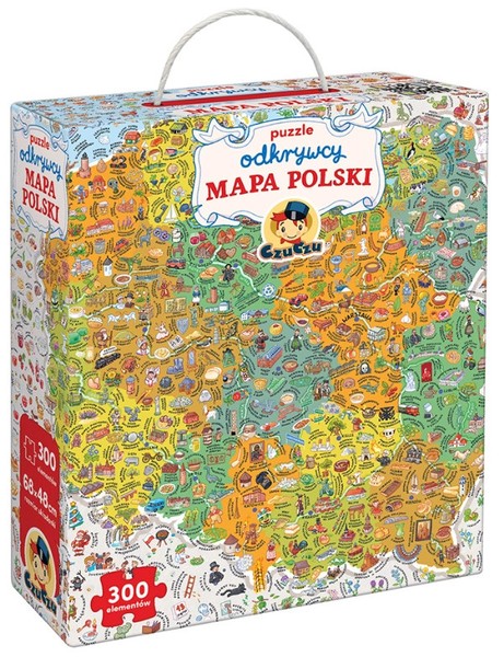 Puzzle Czuczu 300 ElementóW. Odkrywcy. Mapa Polski Bright Junior Media-image