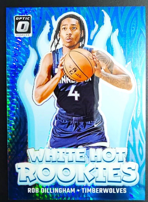 Rob Dillingham 2024-25 Panini Donruss Optic White Hot Rookies Blue Hyper /175 RC