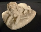 Belleek Cavalier King Charles Spaniel Dog On Cushion Figurine