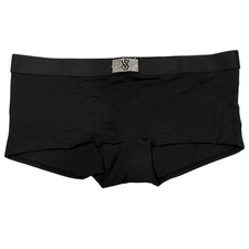 NWT VICTORIA'S SECRET Shortie Pantie Sz M-L-XL Black Bling Sparkle Cotton Jersey