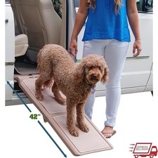 Dog Ramp Lightweight Portable Foldable Non-Slip Rubber Grippers Easy Clean Tread