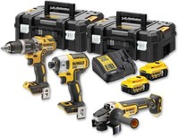 Dewalt DCK384P2T Schlagbohrschrauber Schlagschrauber Winkelschleifer 18V 2X5Ah