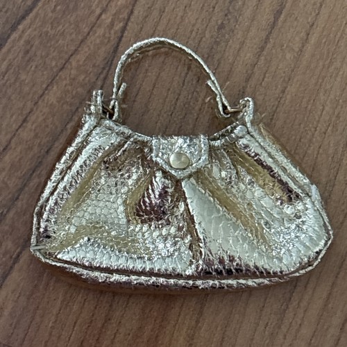 Mattel Barbie GLÄNZEND GOLD farbige Tasche 12 Zoll Modepuppe Handtasche Geldbeutel