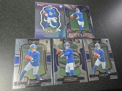 2025 Panini Select Football -Jaxson Dart 5 Card Rookie Lot!    New York Giant