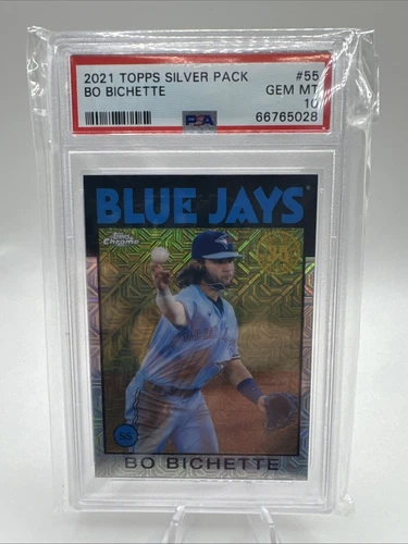 2021 Topps Chrome Silver Pack Mojo 1986 PSA 10 Gem POP 15 Bo Bichette Card Jays