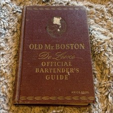 Old Mr. Boston Barman's Guide Book OS Burgundy Fair 1946 Vintage twarda okładka