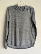 athletic Reebok Gray Marled Performance activewear lightweight Hoodie women s M