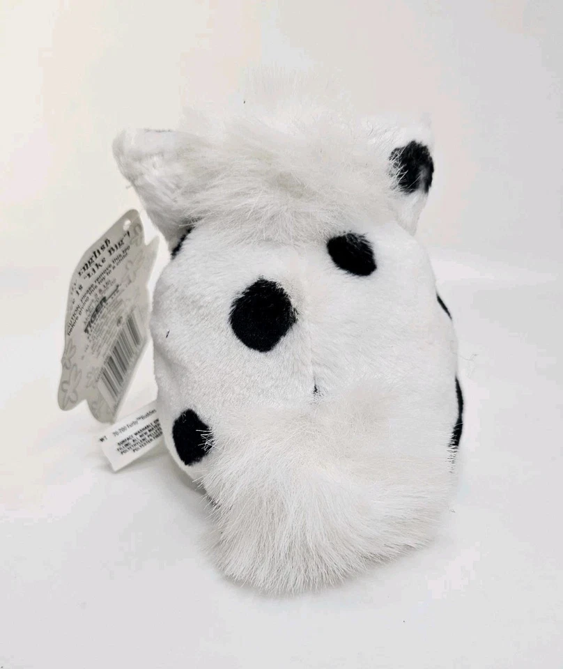 复古 1999 年 Furby Buddies “Like Big” 白色黑色斑点毛绒玩具 - 全新带标签 — 第 4/4 张图片