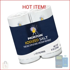 Morton Iodized Salt Shakers - 2 CT