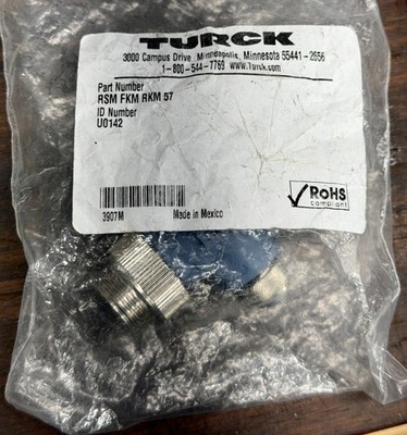 Turck RSM FKM RKM57 C1126 3-Port Tee Sensor Splitter Connector New Sealed
