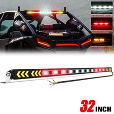 32" Rear Chase LED Strobe Light Bar Arrow Turn For ATV UTV Polaris RZR Can am X3