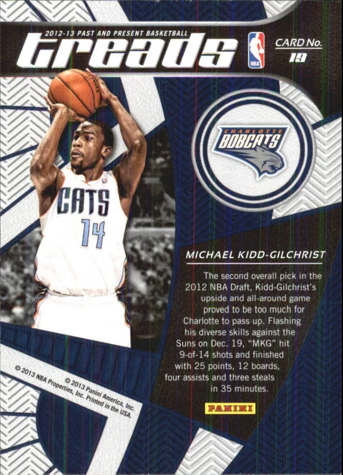 2012-13 Panini Past and Present Treads #19 Michael Kidd-Gilchrist - BSK - Image 2 of 2