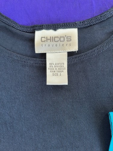 Bundle 3 Chicos Sz L Multicolor Stretch Wrinkle Free Tank Top Stretch Pullover - Picture 2 of 6