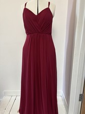 Ever Pretty Burgundy Bridesmaid Dress Size 14 Multiway Open Back Spaghetti Strap