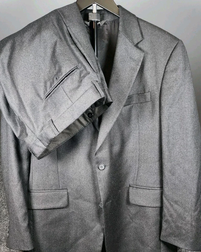 Traje Jos A Bank 2 Piezas Lana Cachemira Negro Pantalones Plisados Puños Para Hombre 41R 35x31 Foto 2 de 4