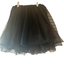 Black Mini Layered Black Tulle Skirt WhimsiGoth Fairy Core Festival est S/M