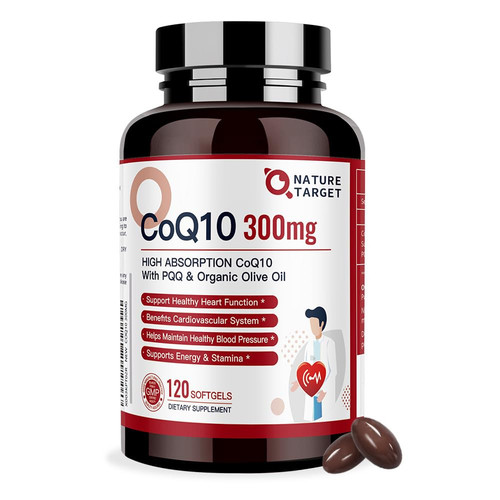 CoQ10-300mg-Softgels + PQQ with Organic-Olive-Oil - High Absorption-Coenzyme-...