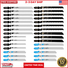 30PCS T-Shank Jigsaw Blades Set for Wood Metal Plastic Cutting Fits Bosch Dewalt