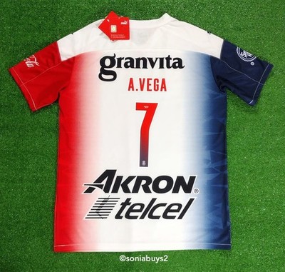 Puma A. VEGA Chivas Away Soccer Jersey, 763057 01, White, Youth Size XL