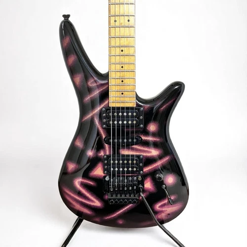 Yamaha B'z Takahiro Signature Neon Graphic Electric Guitar Fully Serviced
