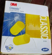 NEW! 200 Pairs 3M E-A-R EAR PLUGS Classic Disposable Foam 312-1201 NRR 29db !