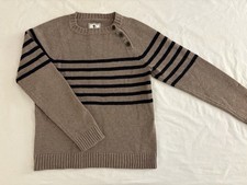 Jacadi Sweater French Sailor Stripes Wool Cotton Boy Unisex Size 10y Euc
