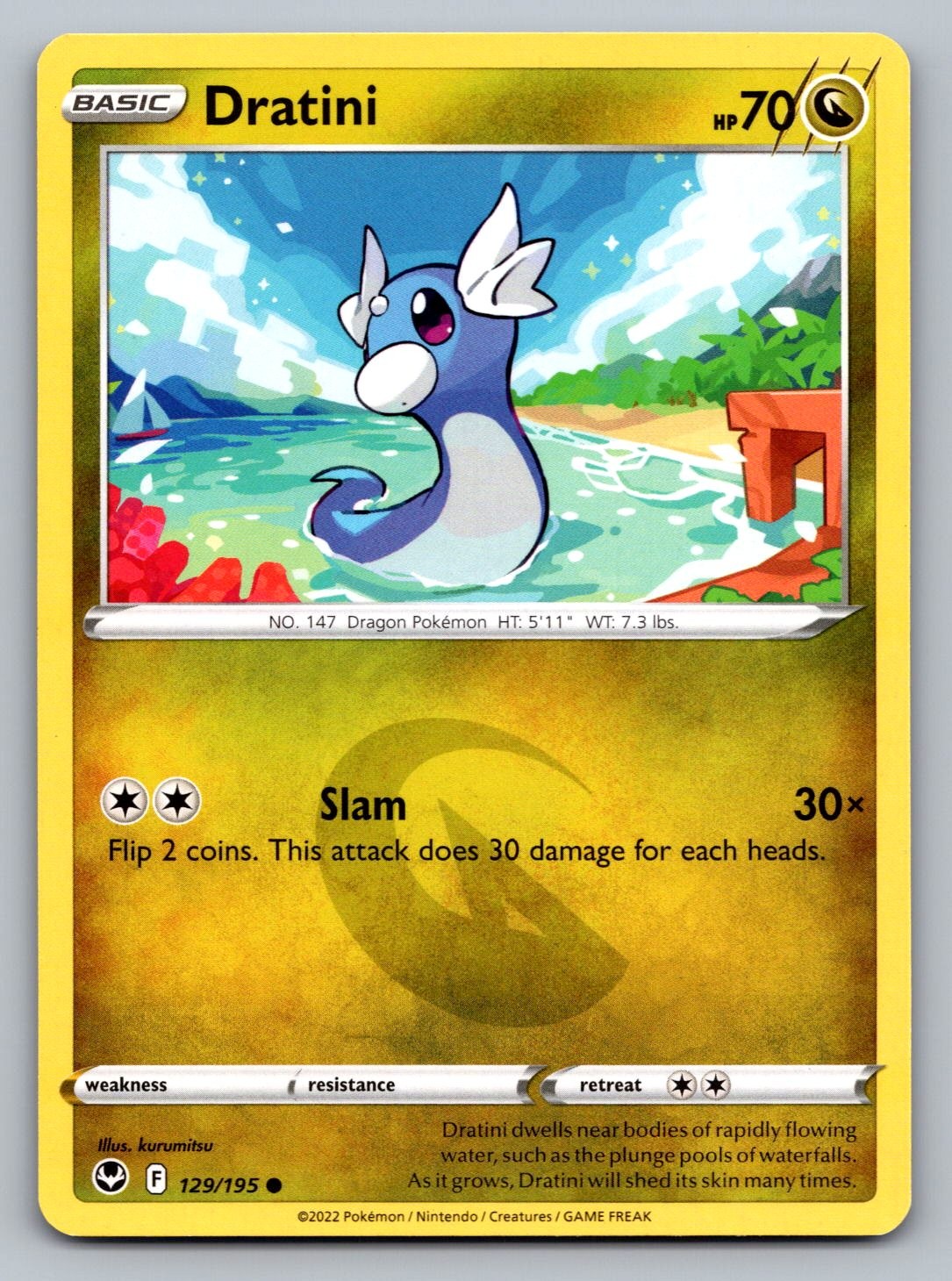 Pokemon TCG SWSH12: Silver Tempest Dratini 129/195