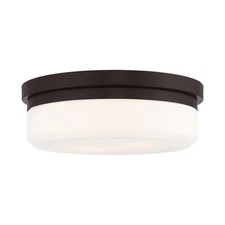 Livex Lighting 7392 13"W Flush Mount Ceiling Fixture / Wall - Bronze