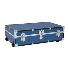 Seward under the Bed 31 In. Trunk with Wheels and Lock, Misty Blue