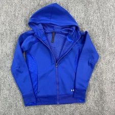 Under Armour Hoodie Youth XL Royal Blue UA Storm Full Zip Athletic Performance