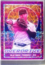 2021 Chronicles Gleyber Torres #6 Yankees Overdrive Purple Velocity