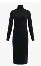 Express Turtleneck Midi Sweater Dress. Black Size XL. NWT