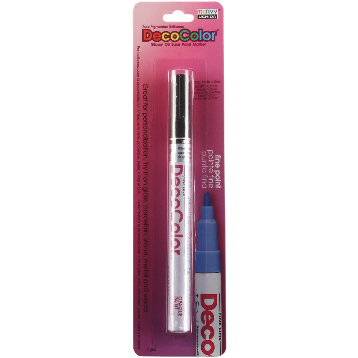 Uchida 200C-1 DecoColor Fine Glossy Oil-Based Paint Marker-Black