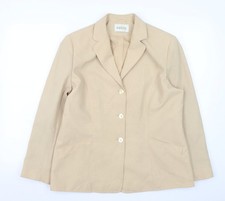 Eastex Women Beige Wool Blend Classic Blazer UK 14