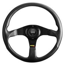 Momo For Tuner Steering Wheel 350 Mm - Black Leatherred Stitchblack Spokes