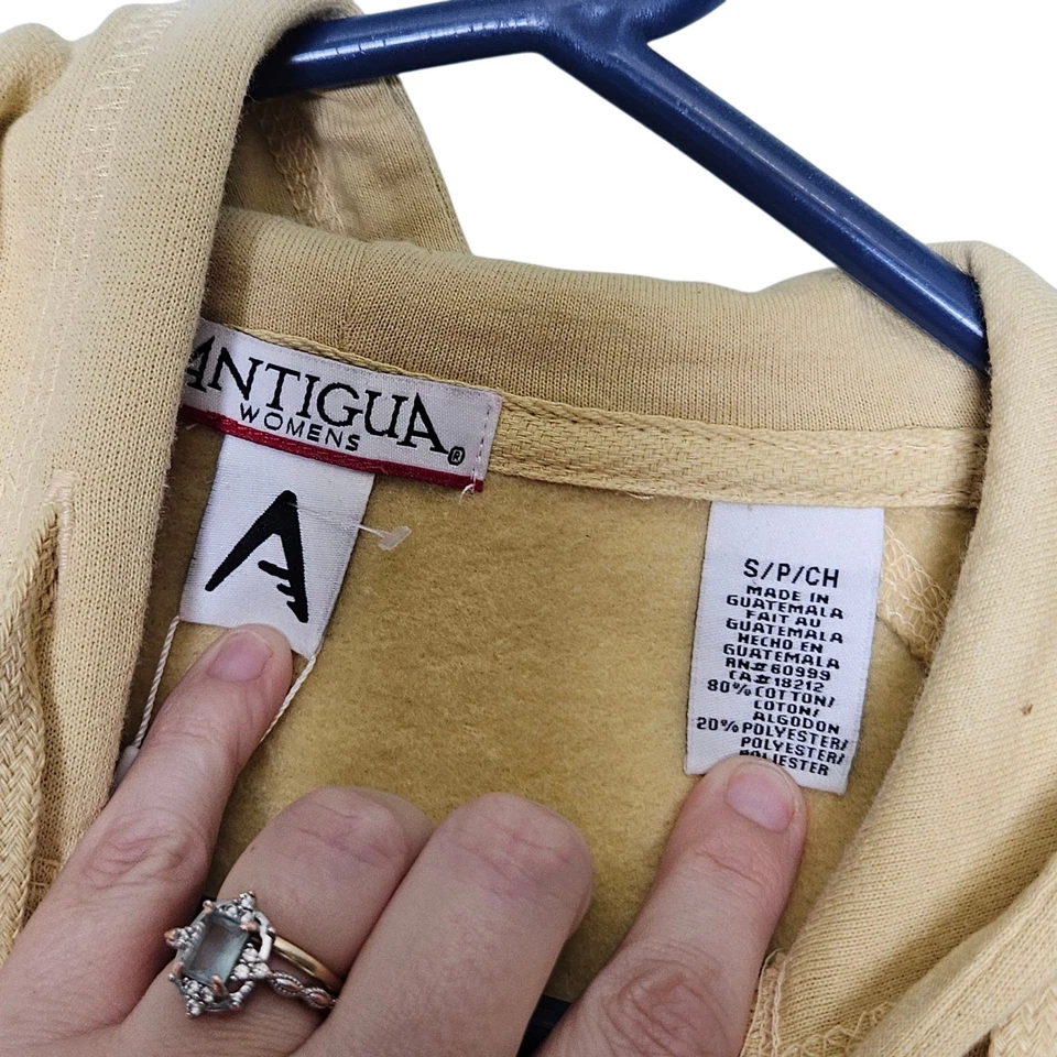 Antigua NWT Womens Oakland Hills Golf Champion 2008 Hoodie Full Zip Yellow Small - Image 3 of 4