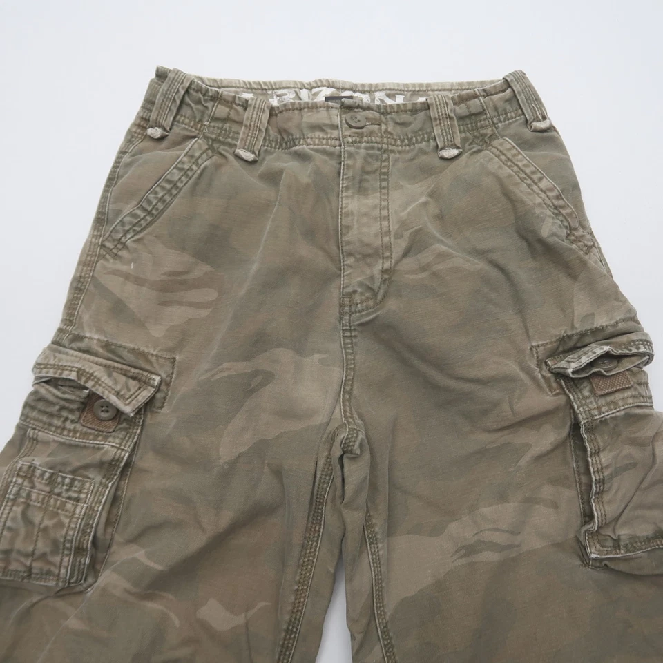Pantalones cargo Arizona niños jóvenes camuflados talla 18 ajustados verde algodón (26x28) Foto 4 de 4