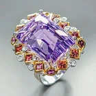 Handmade 28 ct+ Natural Amethyst Ring 925 Sterling Silver Size 8 /R464240