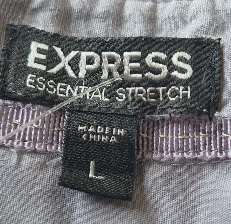 Express Essential Stretch Gray Button up Shirt Wo… - image 4