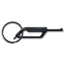 Zak Tool ZT7P Flat Grip Ergonomic Multi-Purpose Handcuff Key w/ Key Ring, Black
