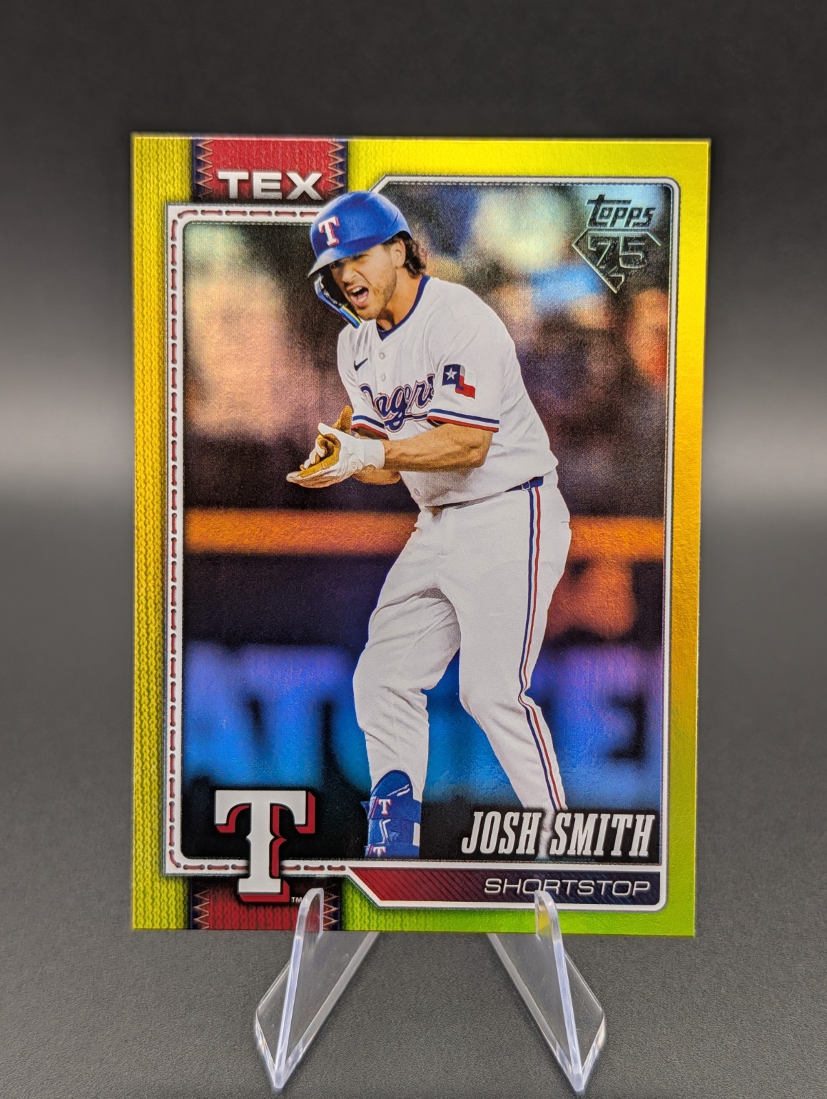 2026 Topps Series 1 Josh Smith Yellow Gold Foil /399 SP Texas Rangers #169